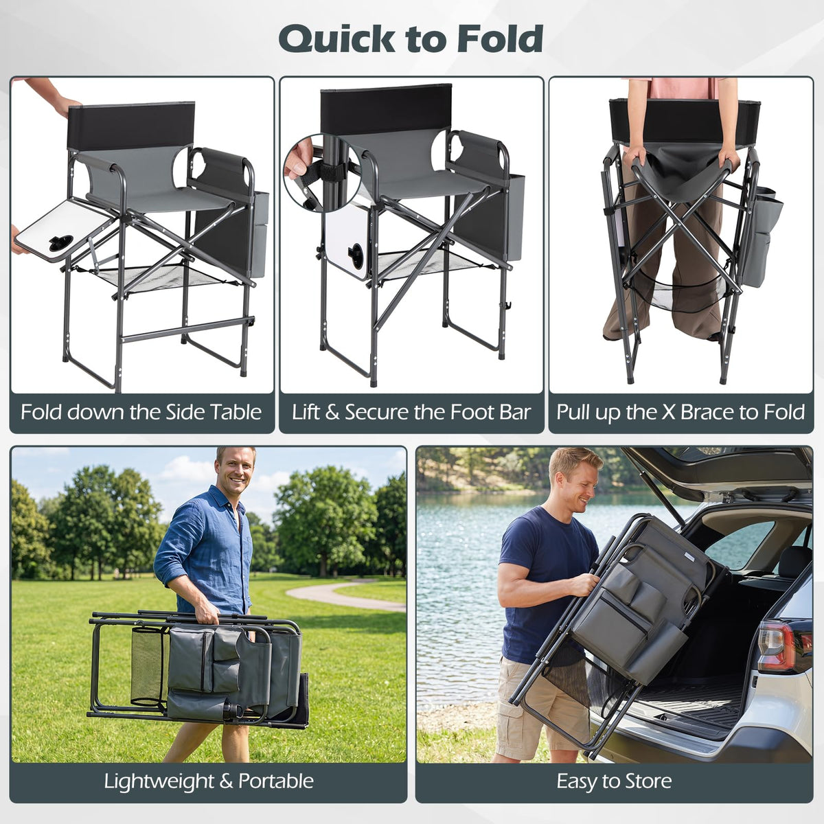Folding Tall Director Chair L97224