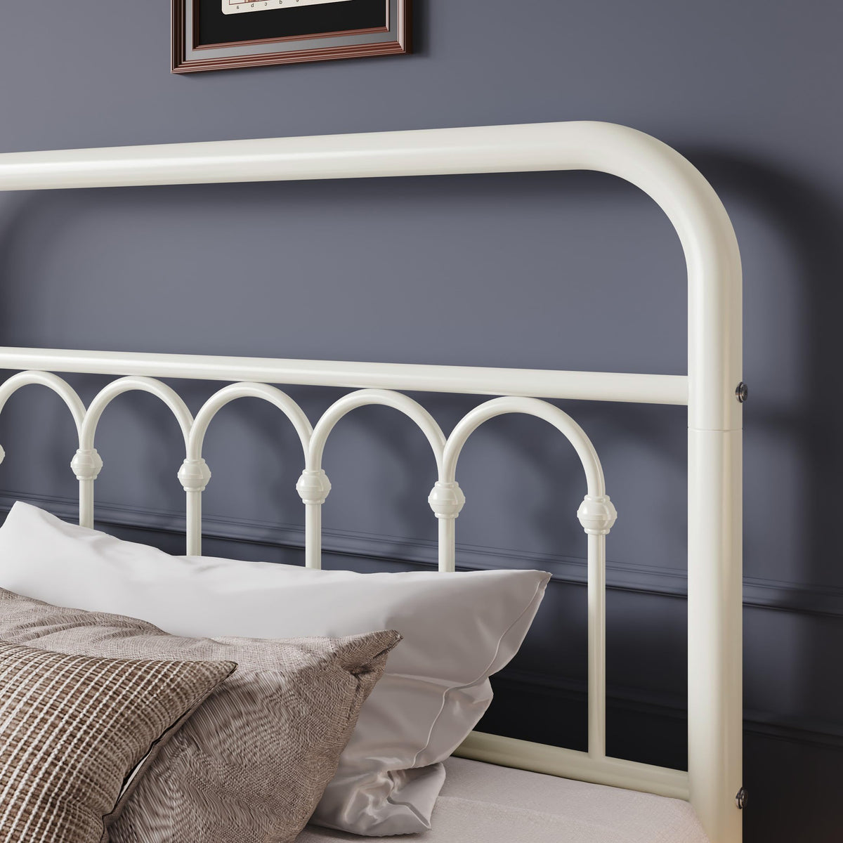 Twin Size Metal Platform Bed Frame with Headboard X1213