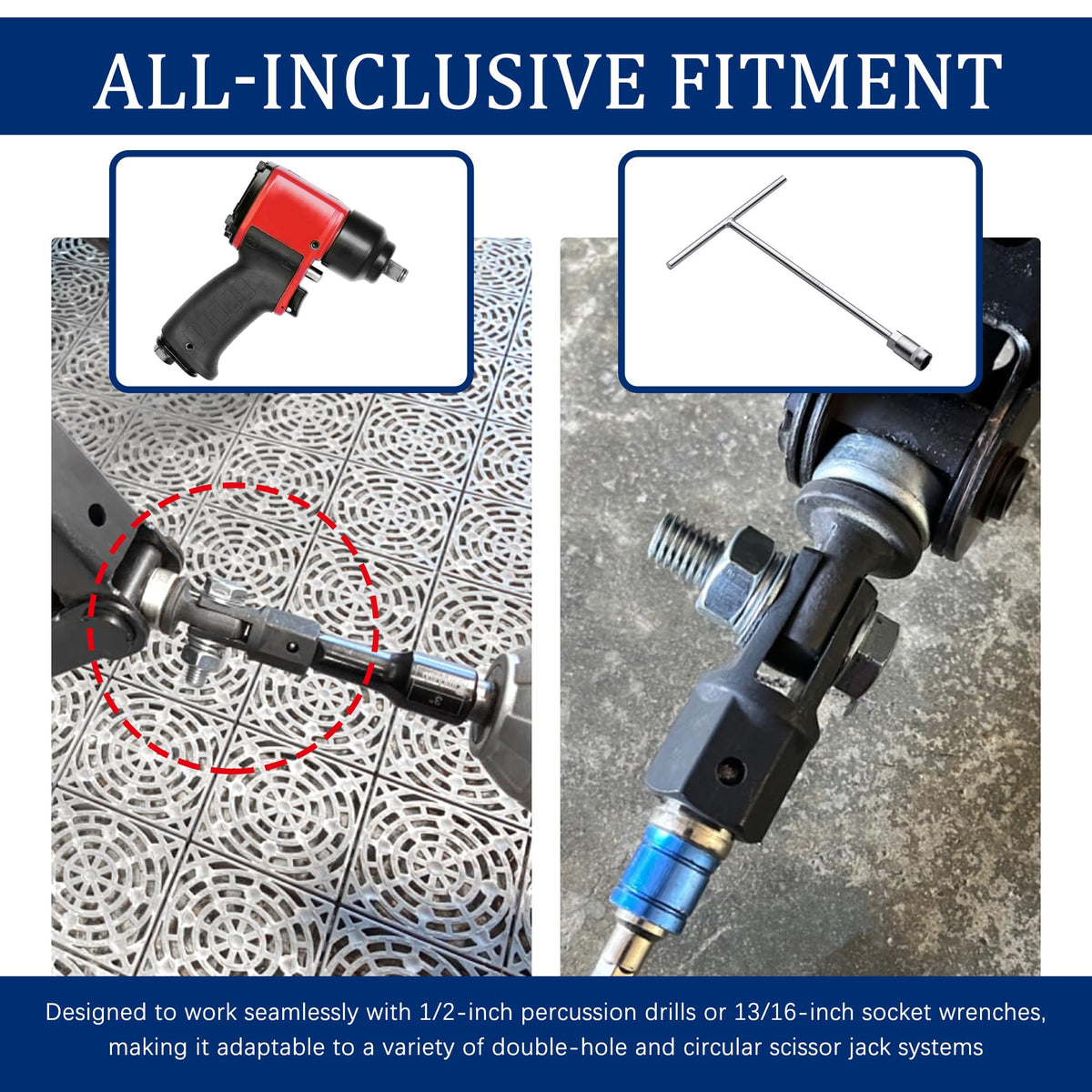 Scissor Jack Adapter for 1/2" Impact Drills I9981