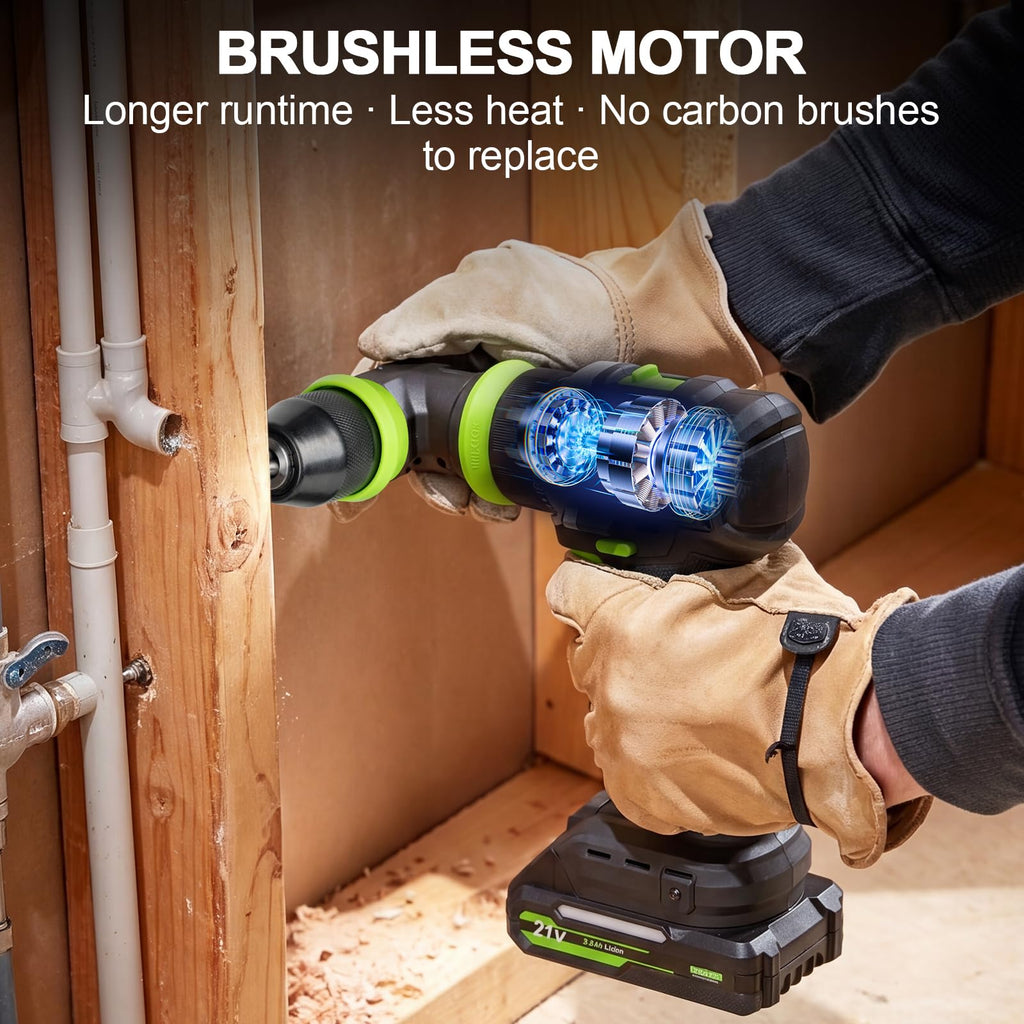 21V Cordless Brushless Multi-Head Drill Driver Kit P620161