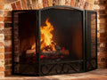 3 Panel Wrought Iron Fireplace Screen P71416