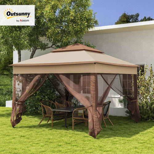 11' x 11' Pop Up Canopy with Removable Zipper Netting K7932