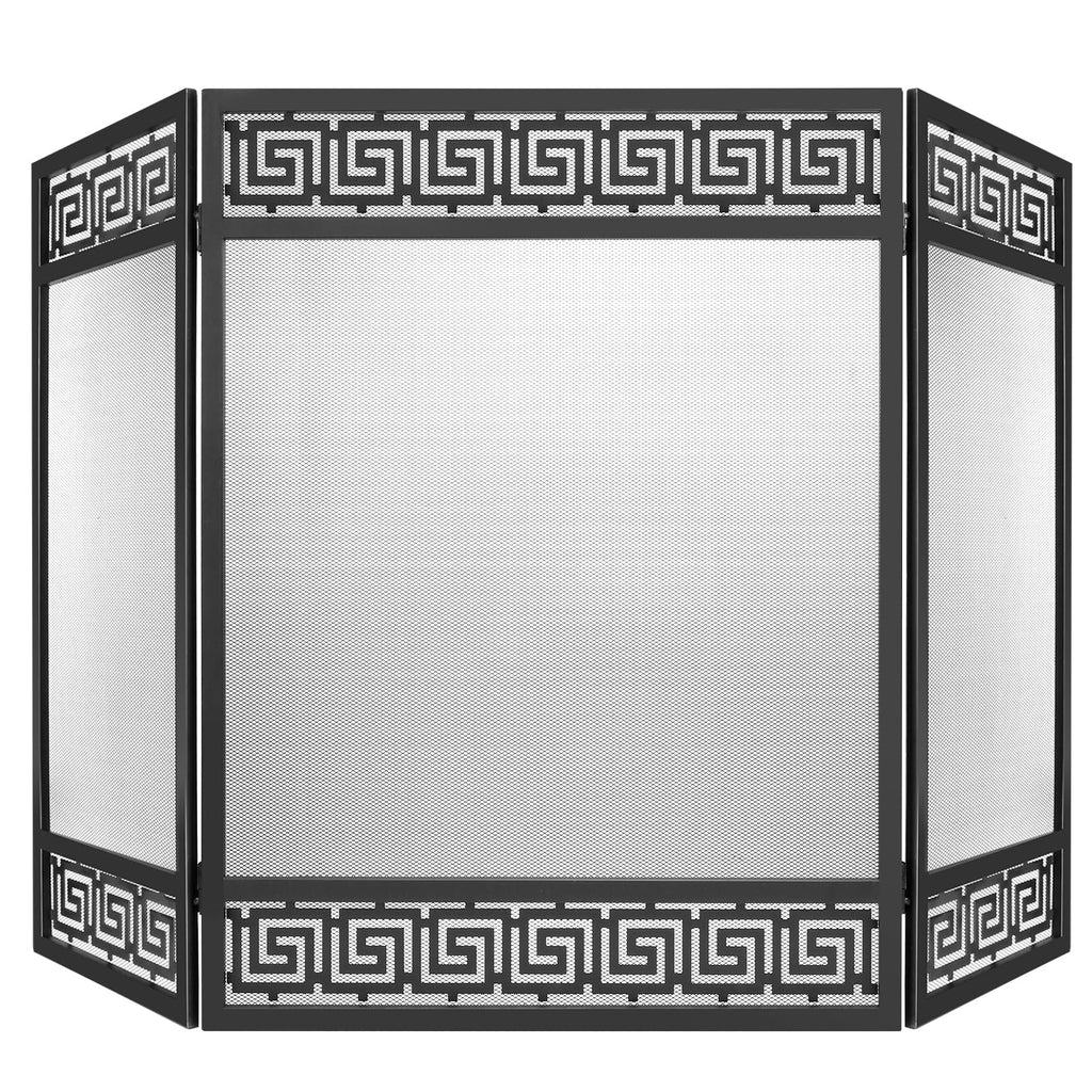 50"x32" 3 Panel Steel Fireplace Screen E400681