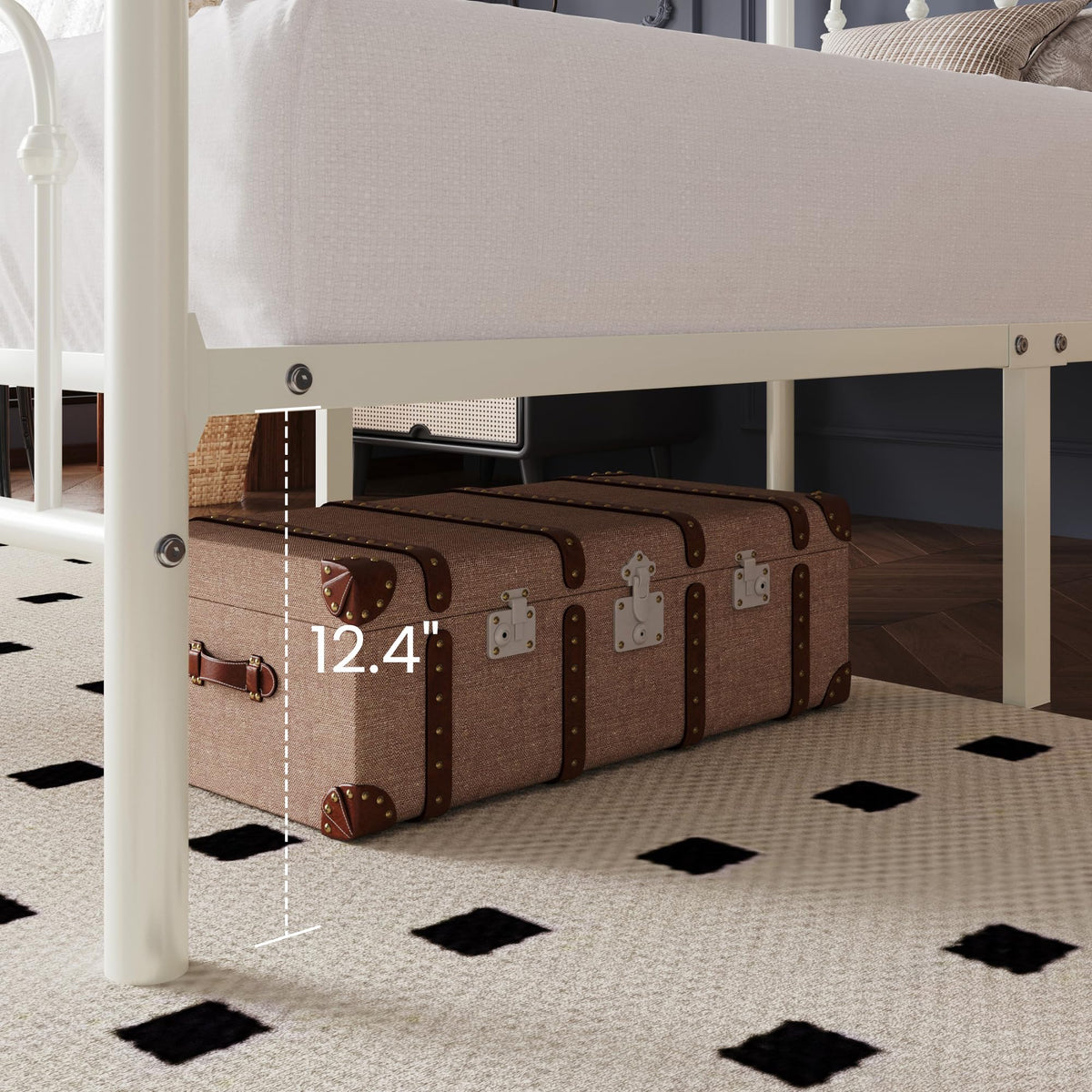 Twin Size Metal Platform Bed Frame with Headboard X1213