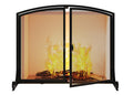 Black Steel Fireplace Screen with Doors B2790
